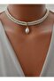 Necklace - White -