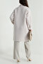Women's Boucle Fabric Buttoned Pocketed Double-Breasted Collar Long Jacket - 4