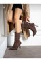 Helen Brown Cow Suede 7 cm Heel Pointed Toe Boots Botti̇e - 2