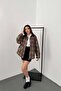 Mustard Collar Garnished Plaid Jacket - 3