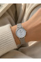 Women's Wristwatch Silver Color Mesh Steel Band Casual and Stylish Combination Japanese Machine Gift Boxed - 3