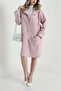 Women's Boucle Fabric Buttoned Pocketed Double-Breasted Collar Long Jacket - 2