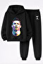 Cristiano Ronaldo Printed 3-Yarn Quality Sweatshirt and Trackpants Kids' Top-Bottom Set