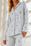 Women's Regular Wrinkled Blue Pajama Set - 3