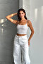 Strappy Patterned Crop Blouse with Breast Support - 5