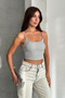 Strappy Patterned Crop Blouse with Breast Support - 4