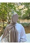 Hijab Women's Cotton Crash Shawl Latte - 4