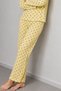 Women's Patterned Breathable Yellow Pajama Set 4696 - 6
