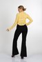 Women's Winter Yellow Oversize Shirt Collar Long Sleeve Buttoned Tulle Blouse Daily Casual Stylish 70051 - 4