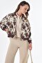 College Collar Patterned Jacket 13009