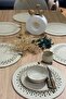 Chrysanthemum Model 6-Piece Round American Service Set (33 cm) |   Washable Vegan Supla Set (11 Colors) - 3