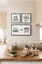 Keep Calm & Stay Home - Set of 3 Black Wooden Frame Look Mdf Paintings - 5