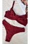 Women's Ribbed Bra Slip Panties Set 2-Piece Underwear Set - 2