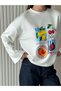 Dolce Printed Long Sleeve Cotton Blouse\T-Shirt Suitable for Hijab Wear - 6