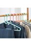 Plastic Clothes Hangers Colorful Plastic Hangers with Hooks Durable, Space Saving Thick Closet - 3