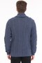 Indigo 80% Wool 20% Acrylic Hair Knit Patterned Buttoned Shawl Collar Knitwear Cardigan Trist-5369 - 5