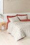 Embroidered Ranforce Double Duvet Cover Set Ripple Tile