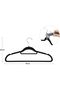 ®10-Pack Black Non-Slip Velvet Hangers 42cm With 360 Degree Rotatable Hook - Durable & S - 4