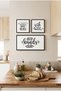 Hygiene and Cleaning Themed English Quotes - Set of 3 Black Wood Frame Look Mdf Painting - 5