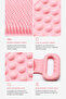 Silicone Back Scrubber Shower Washcloth Double Sided 70 cm Bath Brush Body Cleaning Massage Apparatus - 4