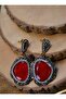 Handmade Design Earrings - Red - - 2
