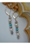 Real Pearl Stone Earrings - Silver Color - - 4