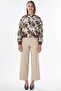 College Collar Patterned Jacket 13009 - 3