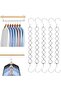 5pcs Heavy Duty Space Saving Hangers with 8 Slots, Multi-Layer Cascading Clothes Organizer with 360°