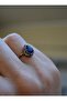 Sapphire Stone Bronze Ring - Blue - - 5