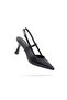 Zri̇n-725 Premium Black Sequin Patterned Pointed Toe Heeled Shoes 7.5 cm - 4
