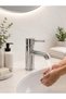 Eskaya Chrome Fixed Sink Faucet with Heavy Body and Dual Water Inlets
