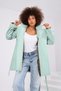 Women's Oversize Trench Coat Short Length Stand Collar Buttoned Pocketed Stylish Model - 2