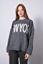 Written Knitted Sweater Anthracite - 3