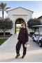 Kangaroo Pocket Modal Sweatpants Set – Hooded Brown - 2
