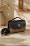 Lunessa Women's Shoulder Crossbody Bag with Straw and Faux Leather Detailing, Stylish for Daily Use, Modern Design - 2
