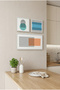 Modern with Geometric and Linear Patterns – 3-Piece Mdf Table Set for Home, Bathroom, and Coffee Corner - 2