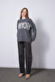 Written Knitted Sweater Anthracite