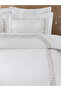 Delia Embroidered Cotton Satin Double Duvet Cover Set - 2