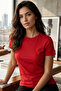 Red Solid Color Women's T-Shirt