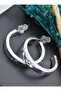 Hoop earrings - silver color -
