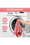 Premium Microfiber Cleaning Cloth Rags 20 Pieces Ultra Soft & Highly Absorbent Lint Free Cleaning Towels for Car, Kitchen, Home, Glass & Electronics Reusable and Washable Pink - 3