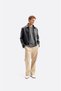 basic™ Regular Fit Siyah Deri Ceket - 5