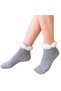 Special Plush Bowknot Rubber Detail, Perfumed, Soft Washable Lycra Combed Cotton Booties, Gray