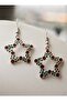 Enamel star earrings - multicolor - - 2