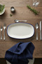 Valencia Oval Kayık Plate 25cm Rim Navy Blue - 2