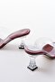 Zri̇n-618 burgundy patent leather double strap clear heel mules - 7
