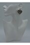 Zircon Stone Heart Earrings - Bronze Color - - 4