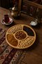 Natural Bamboo Round 360 °   Rotatable 5-Compartment Breakfast and Snack Presentation Plate Serving Stand 30 cm - 3