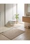 Beige Floral Tufted Bath Mat Set 2 Piece 50x80cm+50x50cm