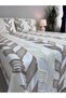 Liva 3 Piece Double Bedspread Cream - Brown - 3